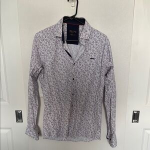 Hugo Boss Men's White Floral Shirt